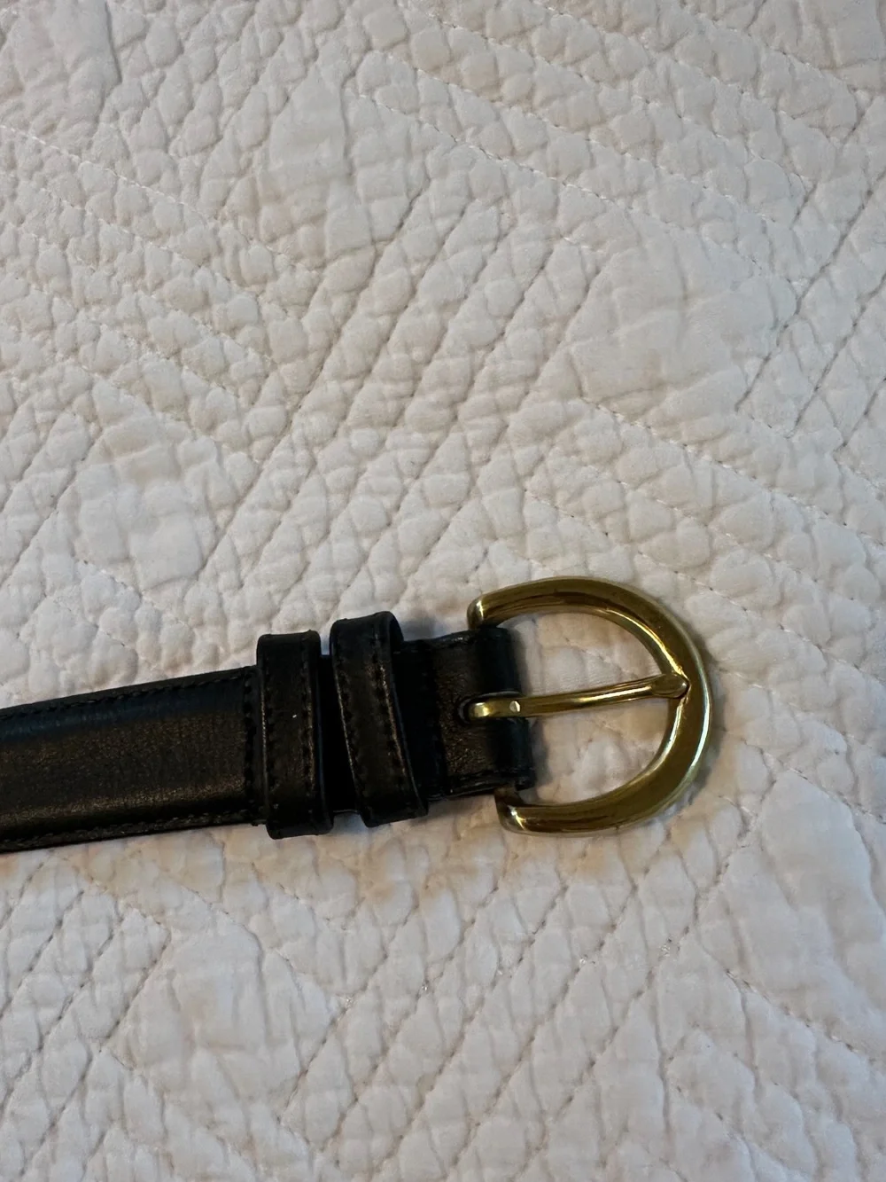 Coach classic Black Leather Belt with Gold Buckle